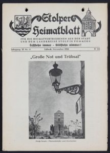 Stolper Heimatblatt für die Heimatvertriebenen aus der Stadt und dem Landkreise Stolp in Pommern Nr. 11/1958