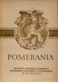 Pomerania : biuletyn Zarządu Głównego Zrzeszenia Kaszubsko-Pomorskiego, 1971, nr 1