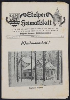 Stolper Heimatblatt für die Heimatvertriebenen aus der Stadt und dem Landkreise Stolp in Pommern Nr. 3/1954
