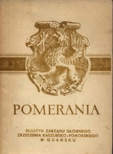 Pomerania : biuletyn Zarządu Głównego Zrzeszenia Kaszubsko-Pomorskiego, 1971, nr 4