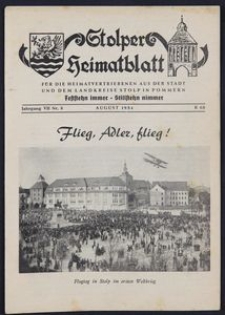 Stolper Heimatblatt für die Heimatvertriebenen aus der Stadt und dem Landkreise Stolp in Pommern Nr. 8/1954