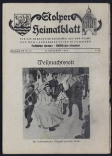 Stolper Heimatblatt für die Heimatvertriebenen aus der Stadt und dem Landkreise Stolp in Pommern Nr. 12/1954