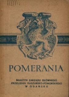 Pomerania : biuletyn Zarządu Gł&oacute;wnego Zrzeszenia Kaszubsko-Pomorskiego, 1972, nr 3