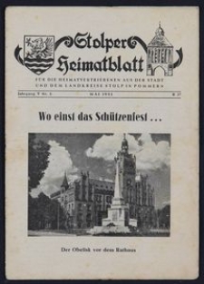 Stolper Heimatblatt für die Heimatvertriebenen aus der Stadt und dem Landkreise Stolp in Pommern Nr. 5/1953