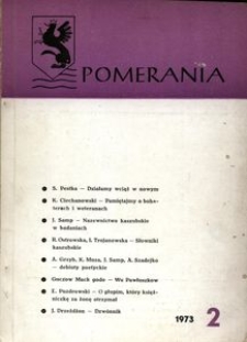Pomerania : biuletyn Zarządu Głównego Zrzeszenia Kaszubsko-Pomorskiego, 1973, nr 2