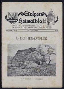 Stolper Heimatblatt für die Heimatvertriebenen aus der Stadt und dem Landkreise Stolp in Pommern Nr. 8/1951