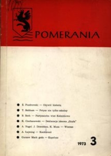 Pomerania : biuletyn Zarządu Gł&oacute;wnego Zrzeszenia Kaszubsko-Pomorskiego, 1973, nr 3