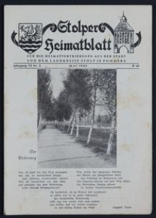 Stolper Heimatblatt für die Heimatvertriebenen aus der Stadt und dem Landkreise Stolp in Pommern Nr. 5/1953