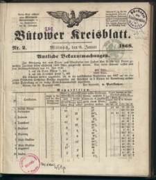 Bütower Kreisblatt 1868