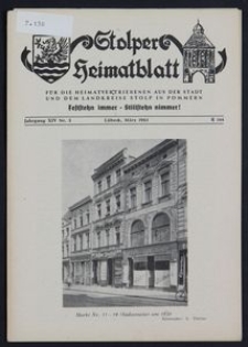 Stolper Heimatblatt für die Heimatvertriebenen aus der Stadt und dem Landkreise Stolp in Pommern Nr. 3/1961