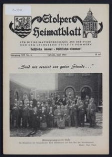Stolper Heimatblatt für die Heimatvertriebenen aus der Stadt und dem Landkreise Stolp in Pommern Nr. 6/1961