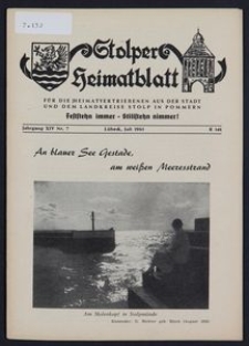 Stolper Heimatblatt für die Heimatvertriebenen aus der Stadt und dem Landkreise Stolp in Pommern Nr. 7/1961