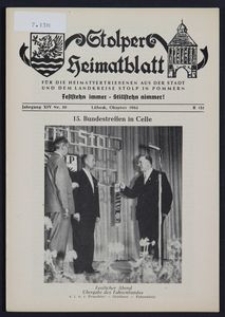 Stolper Heimatblatt für die Heimatvertriebenen aus der Stadt und dem Landkreise Stolp in Pommern Nr. 10/1961