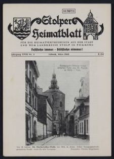 Stolper Heimatblatt für die Heimatvertriebenen aus der Stadt und dem Landkreise Stolp in Pommern Nr. 3/1965