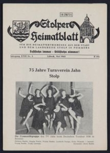 Stolper Heimatblatt für die Heimatvertriebenen aus der Stadt und dem Landkreise Stolp in Pommern Nr. 5/1965