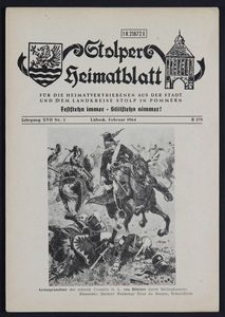 Stolper Heimatblatt für die Heimatvertriebenen aus der Stadt und dem Landkreise Stolp in Pommern Nr. 2/1964