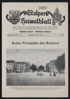 Stolper Heimatblatt für die Heimatvertriebenen aus der Stadt und dem Landkreise Stolp in Pommern Nr. 10/1964