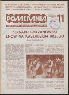 Pomerania : miesięcznik społeczno-kulturalny, 1986, nr 11