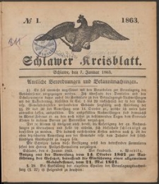 Kreisblatt des Schlawer Kreises 1863