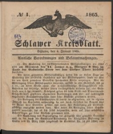 Kreisblatt des Schlawer Kreises 1865