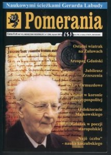 Pomerania : miesięcznik społeczno-regionalny, 2007, nr 1