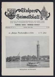 Stolper Heimatblatt für die Heimatvertriebenen aus der Stadt und dem Landkreise Stolp in Pommern Nr. 5/1962