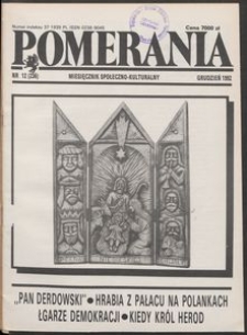 Pomerania : miesięcznik społeczno-kulturalny, 1992, nr 12