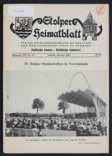 Stolper Heimatblatt für die Heimatvertriebenen aus der Stadt und dem Landkreise Stolp in Pommern Nr. 10/1963