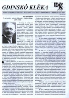 Gdinsk&ocirc; Kl&euml;ka : pismo Gdyńskiego Oddziału Zrzeszenia Kaszubsko-Pomorskiego. Nr 1 (47) 2008