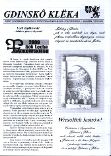 Gdinsk&ocirc; Kl&euml;ka : pismo Gdyńskiego Oddziału Zrzeszenia Kaszubsko-Pomorskiego. Nr 1 (51) 2009