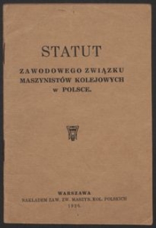Statut Zawodowego Związku Maszynistów Kolejowych w Polsce