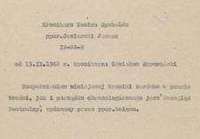 Kronika Teatru Symbol&oacute;w