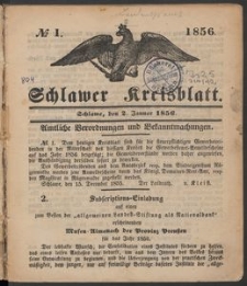 Schlawer Kreisblatt 1856