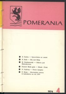 Pomerania : miesięcznik społeczno-kulturalny, 1974, nr 4