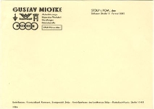 Gustaw Miotke : Automobile, Motorfahrzeuge, Reparatur - Werkstatt, Bereifungen, Betriebsstoffe