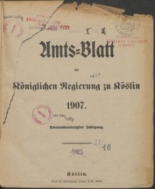 Amtsblatt der Königlichen Regierung zu Köslin 1907