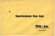 An Superintendentur Stolp - Stadt