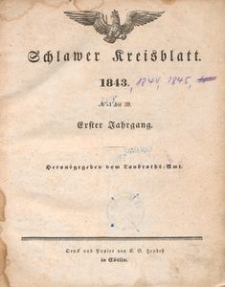 Kreisblatt des K&ouml;niglichen Landraths-Amtes zu Schlawe 1843-1845