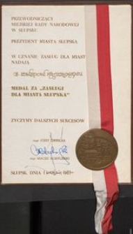 Za Zasługi Dla Miasta Słupska