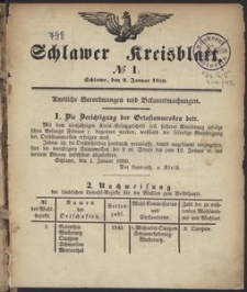 Schlawer Kreisblatt 1850