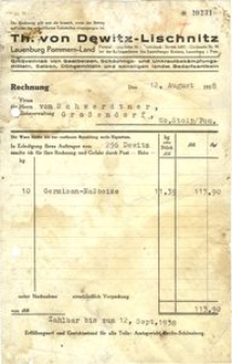 Th. von Dewitz - Lischnitz