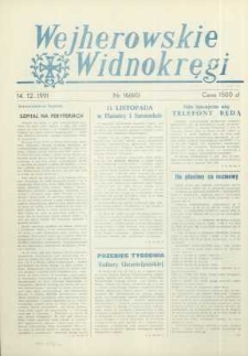 Wejherowskie Widnokręgi, 1991, grudzień, Nr 16 (60)