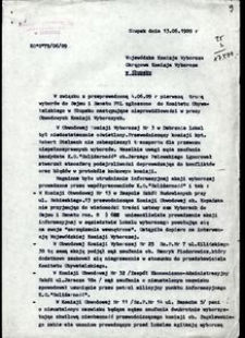 [Pismo do Wojew&oacute;dzkiej Komiscji Wyborczej]