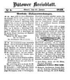 Kreisblatt des Bütower Kreises 1849 nr 5