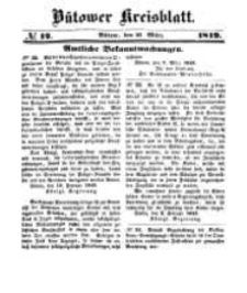 Kreisblatt des B&uuml;tower Kreises 1849 nr 12