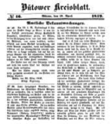 Kreisblatt des B&uuml;tower Kreises 1849 nr 16