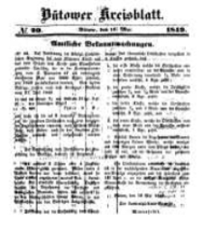 Kreisblatt des Bütower Kreises 1849 nr 20