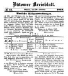 Kreisblatt des Bütower Kreises 1849 nr 41
