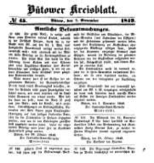 Kreisblatt des Bütower Kreises 1849 nr 45
