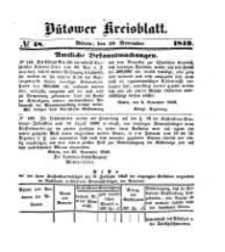 Kreisblatt des Bütower Kreises 1849 nr 48